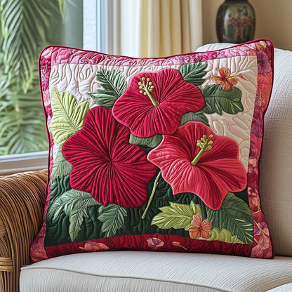 Hibiscus Charm Quilted Pillow Case GFTONL3116
