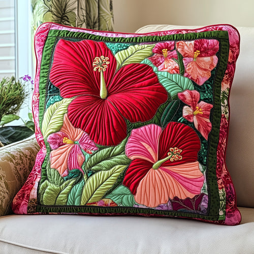 Hibiscus Charm Quilted Pillow Case GFTONL3117