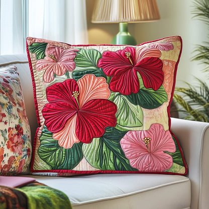 Hibiscus Charm Quilted Pillow Case GFTONL3119