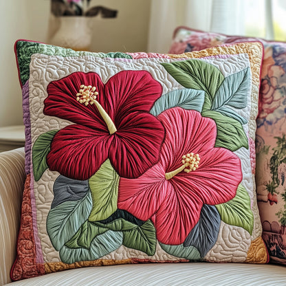 Hibiscus Charm Quilted Pillow Case GFTONL3120