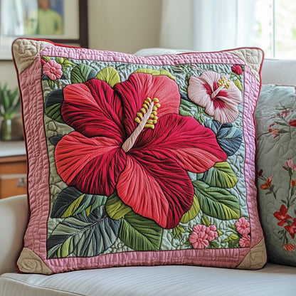Hibiscus Charm Quilted Pillow Case GFTONL3122