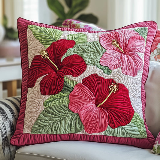Hibiscus Charm Quilted Pillow Case GFTONL3123