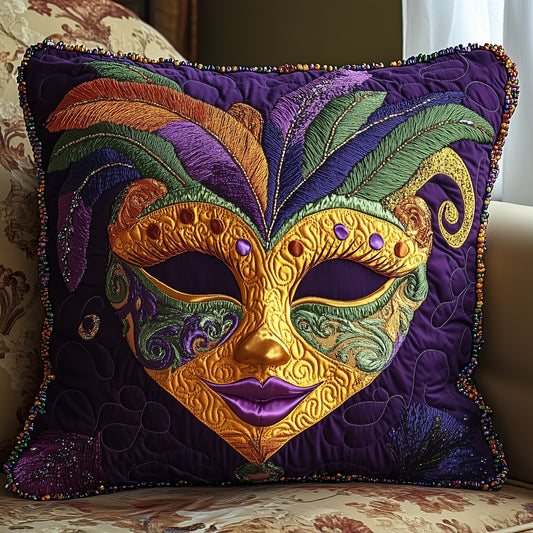 Mardi Gras Masquerade Quilted Pillow Case GFTONL3129