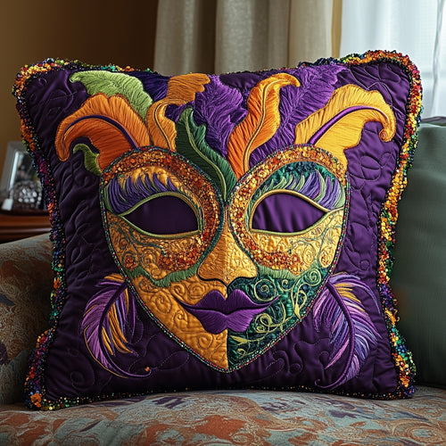 Mardi Gras Masquerade Quilted Pillow Case GFTONL3130
