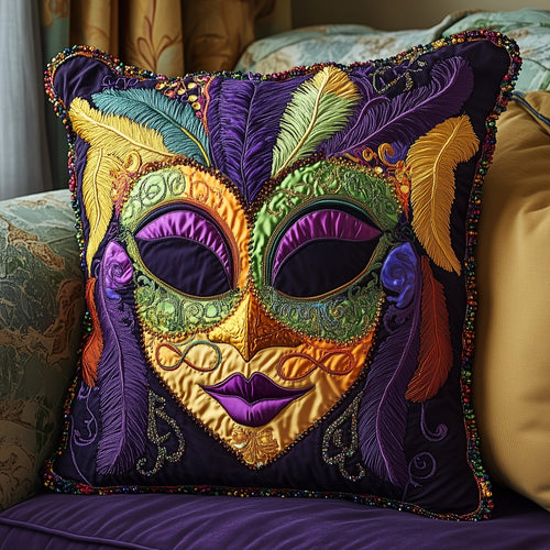 Mardi Gras Masquerade Quilted Pillow Case GFTONL3131