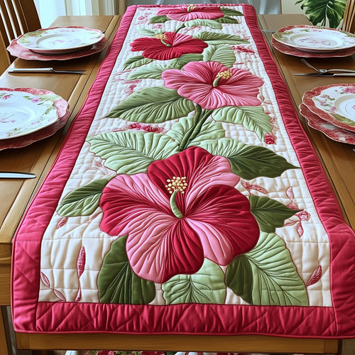 Hibiscus Charm Quilted Table Runner GFTONL3149