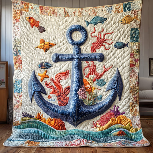 Marine Anchor  Quilted Blanket GFTONL3203