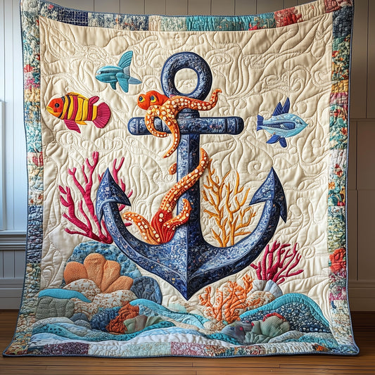 Marine Anchor  Quilted Blanket GFTONL3206