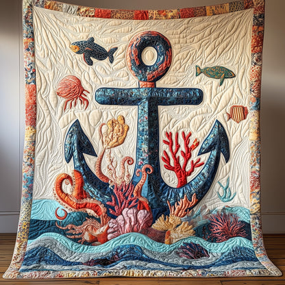 Marine Anchor  Quilted Blanket GFTONL3211