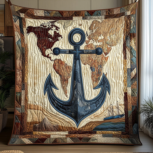 Discovery Anchor Quilted Blanket GFTONL3213