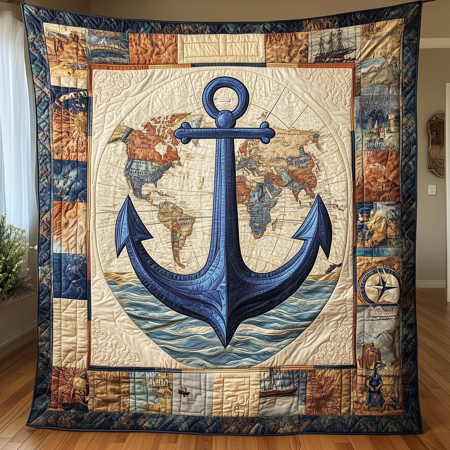 Discovery Anchor Quilted Blanket GFTONL3215