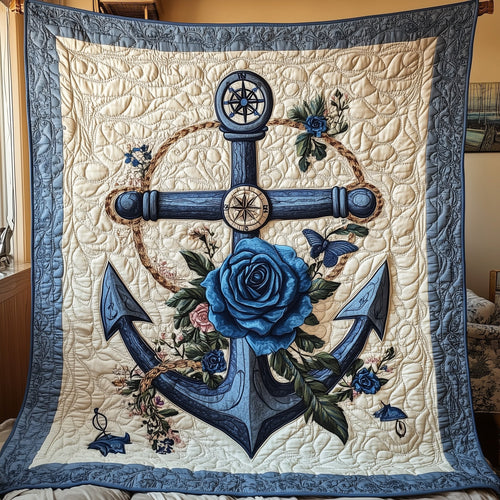 Blue Anchor Quilted Blanket GFTONL3231