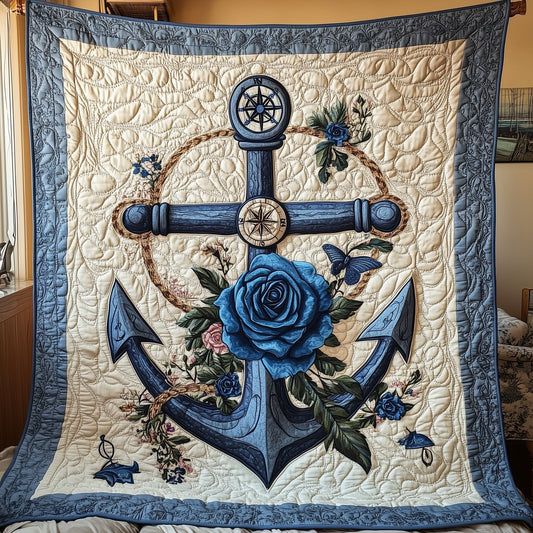 Blue Anchor Quilted Blanket GFTONL3231