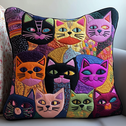 Mystic Odd Cats Quilted Pillow Case GFTONL323