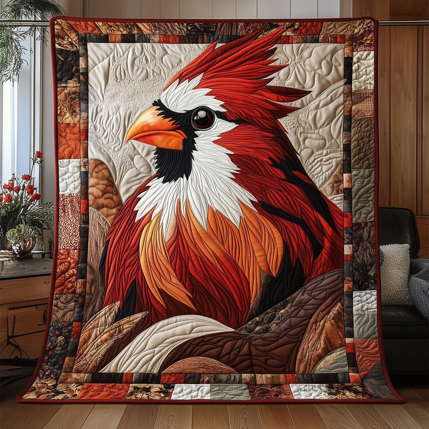 Regal Cardinal  Quilted Blanket GFTONL3282