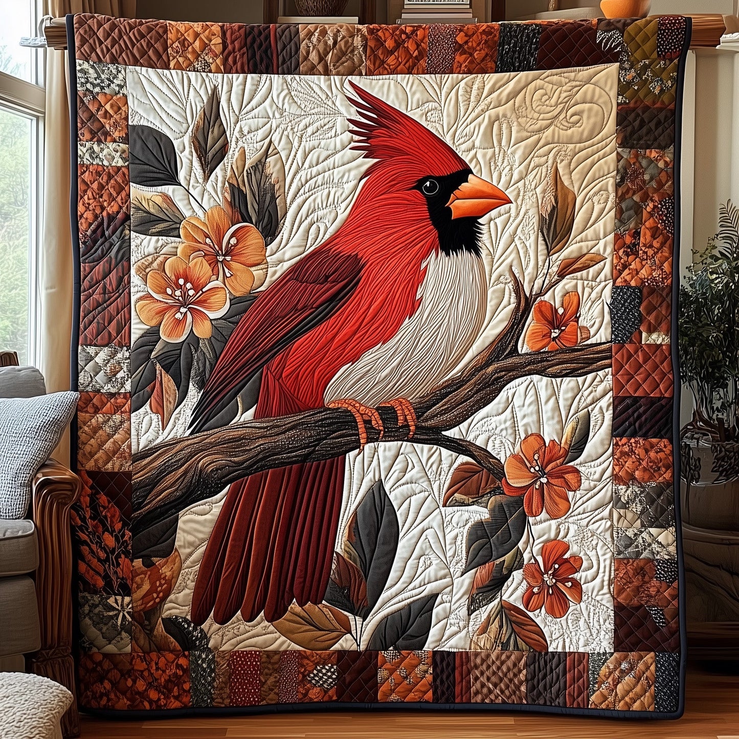 Regal Cardinal  Quilted Blanket GFTONL3285