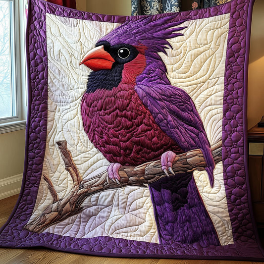 Purple Cardinal  Quilted Blanket GFTONL3287