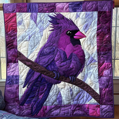 Purple Cardinal  Quilted Blanket GFTONL3288