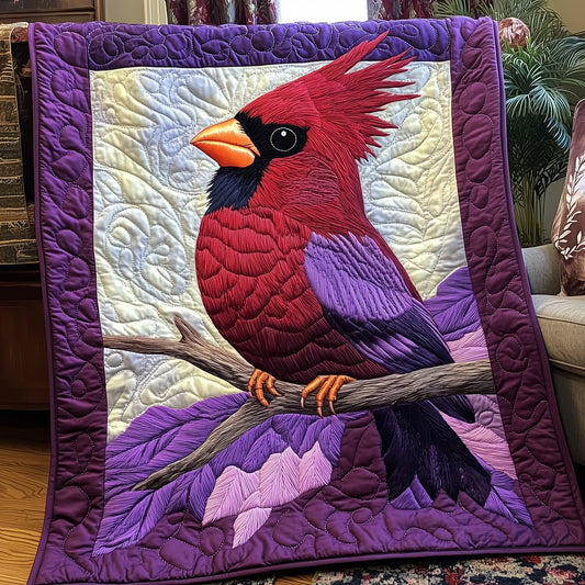 Purple Cardinal  Quilted Blanket GFTONL3290