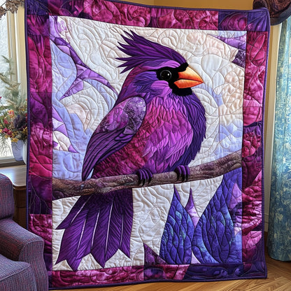 Purple Cardinal  Quilted Blanket GFTONL3291