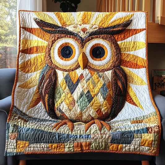 Quirky Owl Quilted Blanket GFTONL3310
