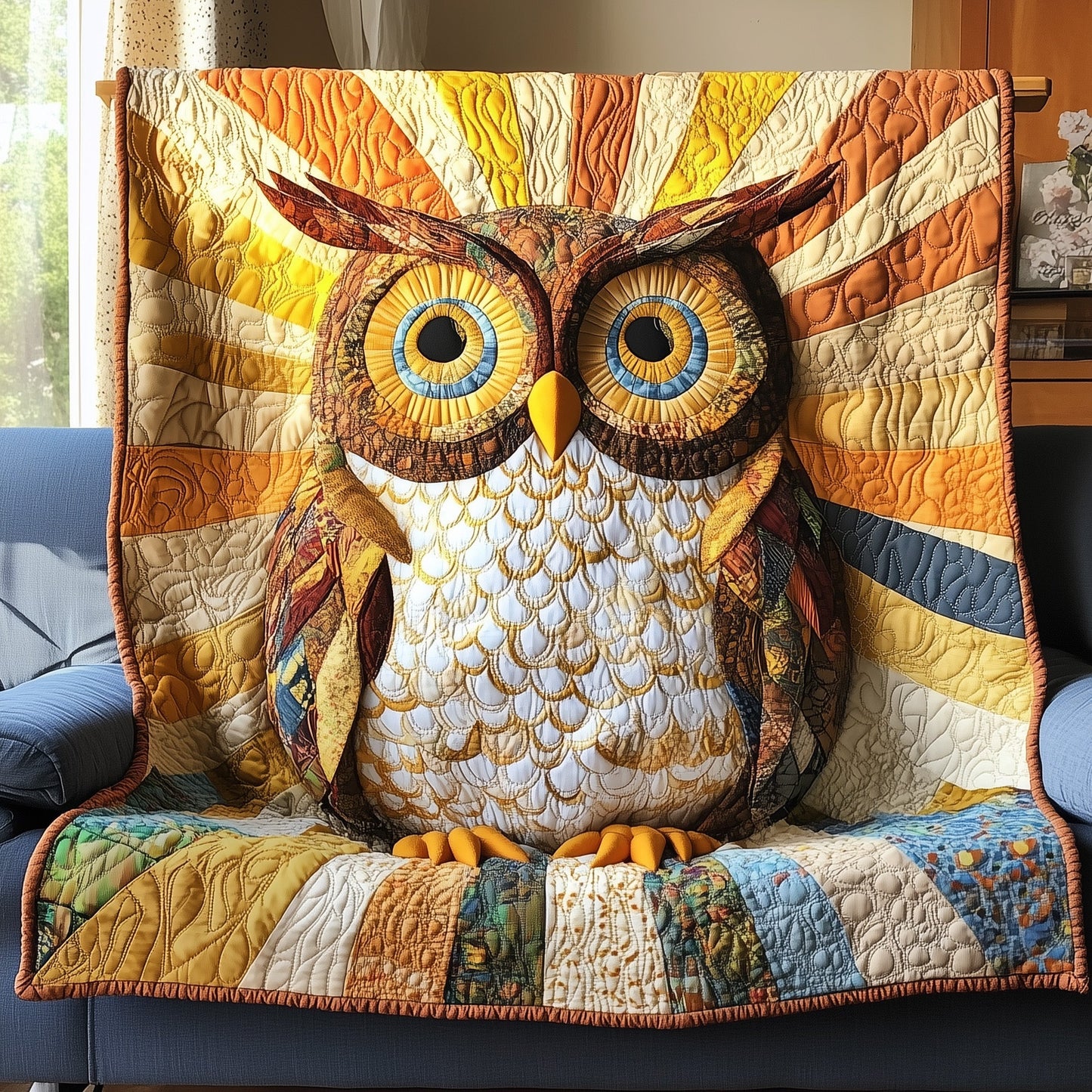 Quirky Owl Quilted Blanket GFTONL3311