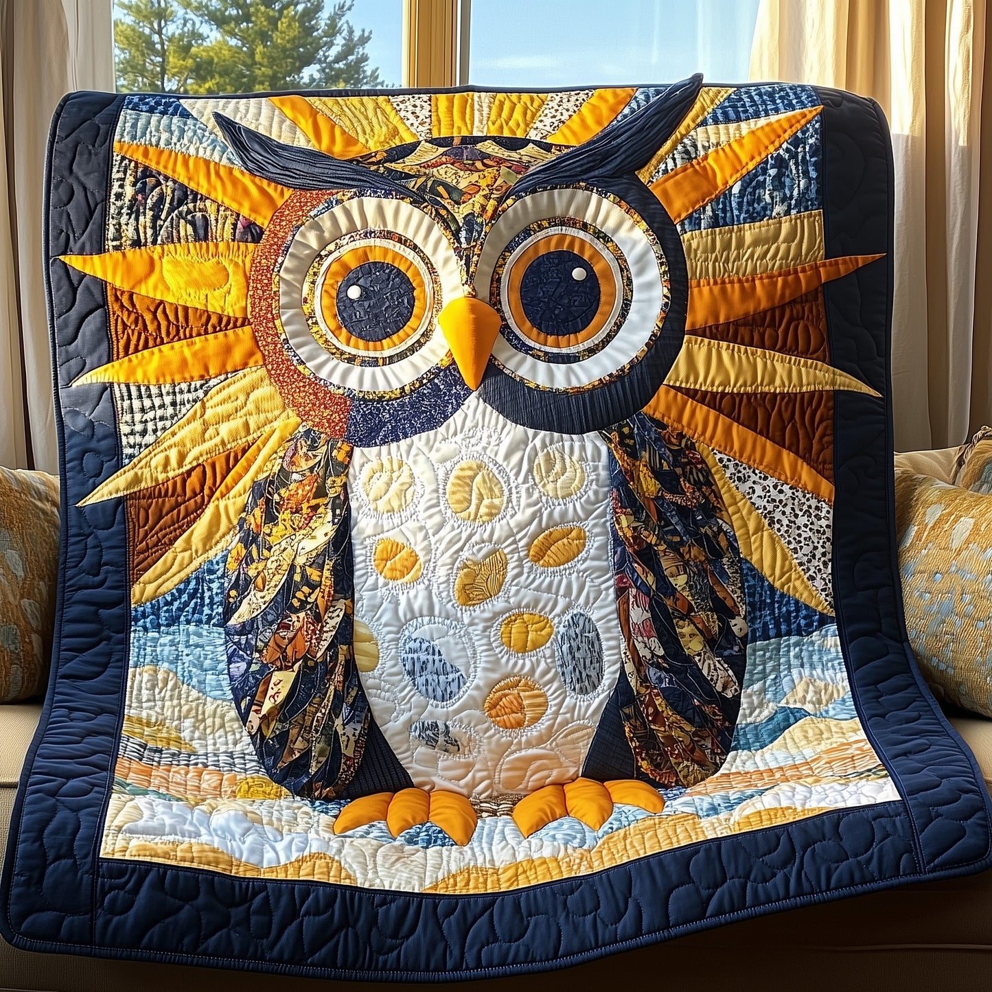 Quirky Owl Quilted Blanket GFTONL3312