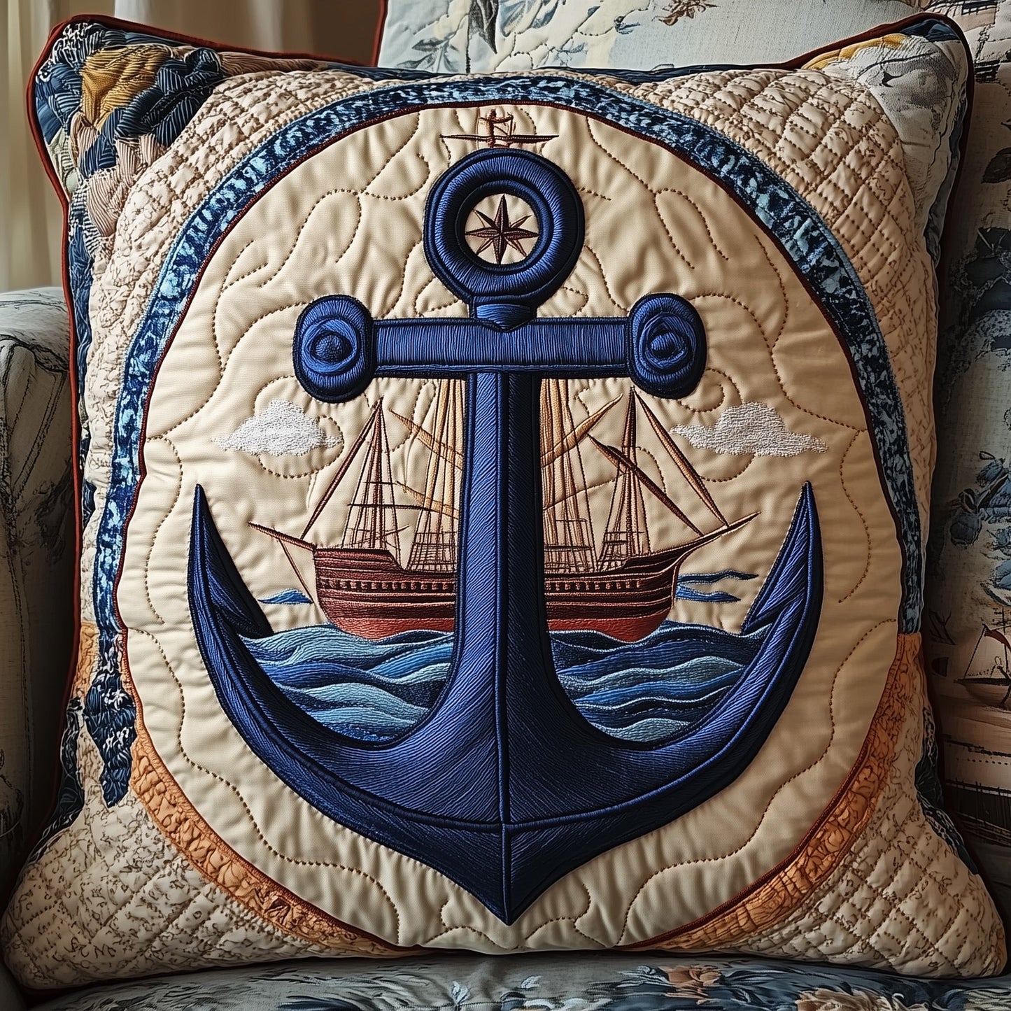 Anchor Life Quilted Pillow Case GFTONL3318