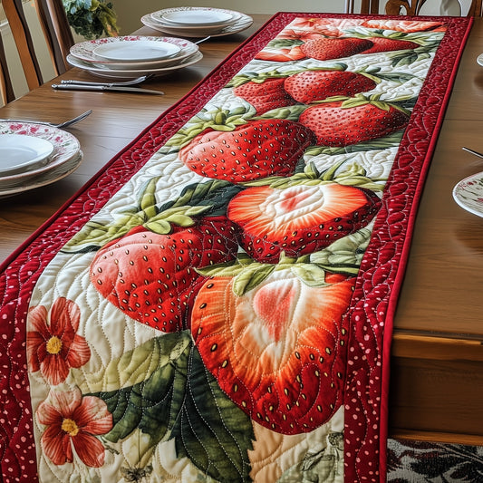 Strawberry Delight Quilted Table Runner GFTONL3362