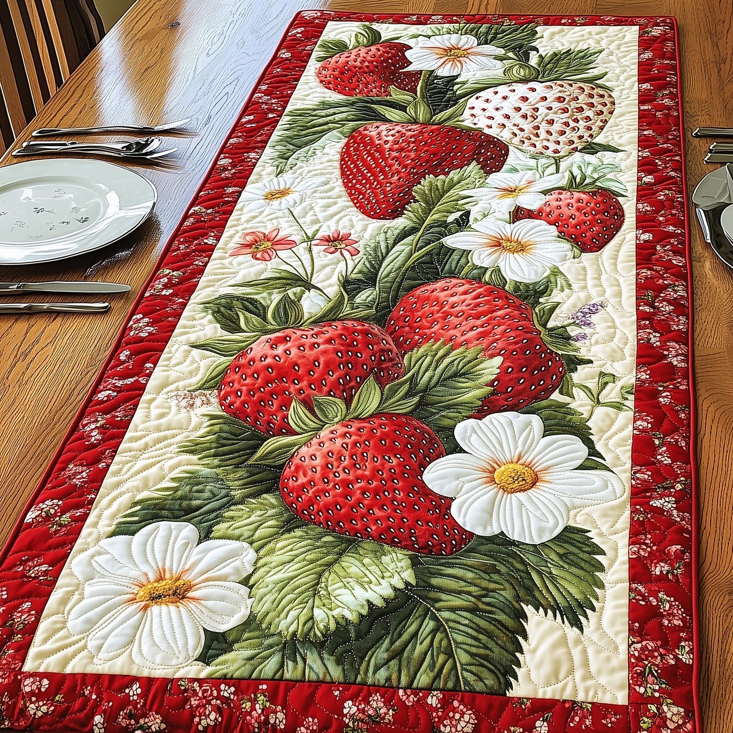 Strawberry Delight Quilted Table Runner GFTONL3364