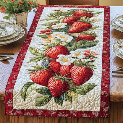 Strawberry Treat Quilted Table Runner GFTONL3366