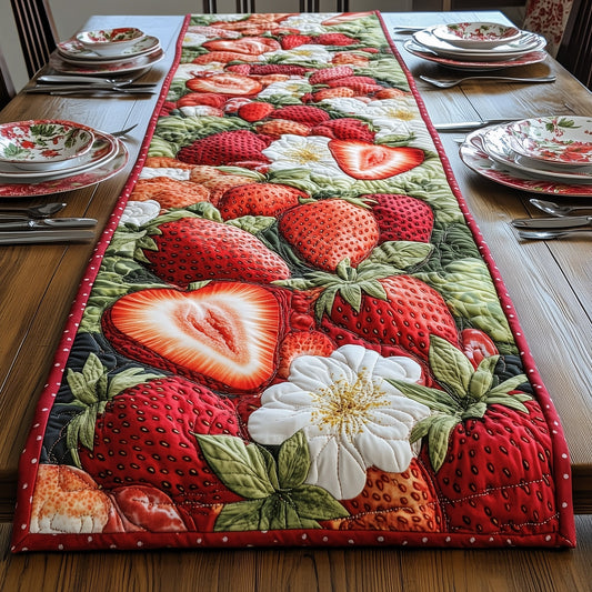 Strawberry Treat Quilted Table Runner GFTONL3368