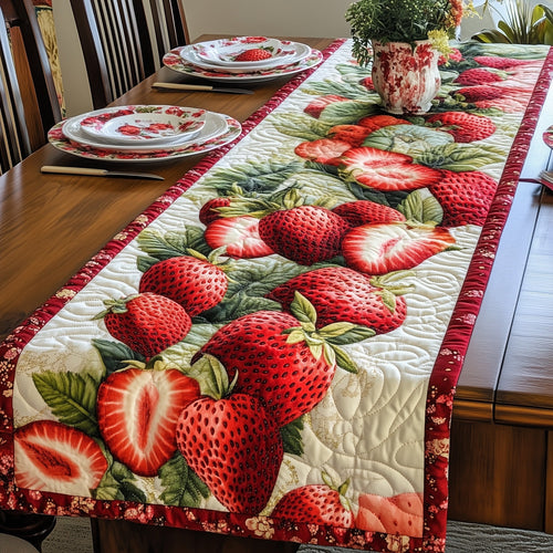 Strawberry Treat Quilted Table Runner GFTONL3369