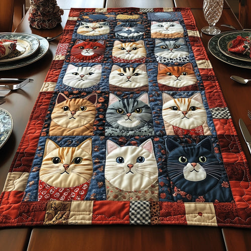 Vintage Cat Quilted Table Runner GFTONL3373
