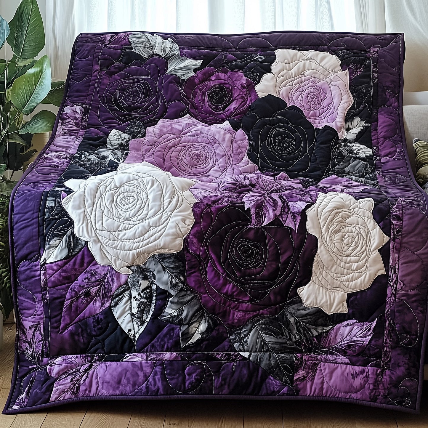 Blooming Serenity Quilted Blanket GFTONL3377