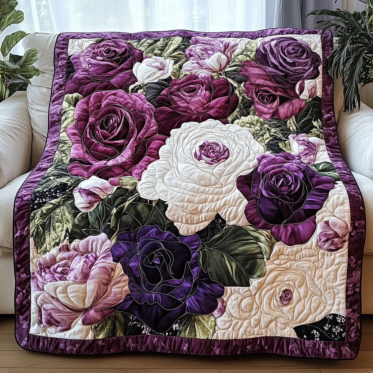 Blooming Serenity Quilted Blanket GFTONL3378