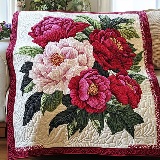 Vintage Floral Bouquet Quilted Blanket GFTONL3383