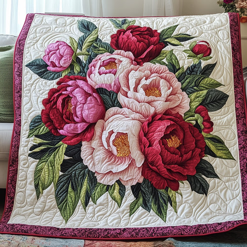 Vintage Floral Bouquet Quilted Blanket GFTONL3385
