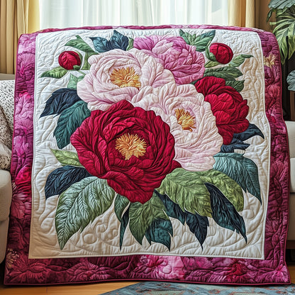 Vintage Floral Bouquet Quilted Blanket GFTONL3386