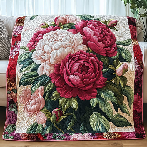 Vintage Floral Bouquet Quilted Blanket GFTONL3387