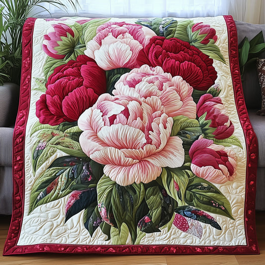 Vintage Floral Bouquet Quilted Blanket GFTONL3388