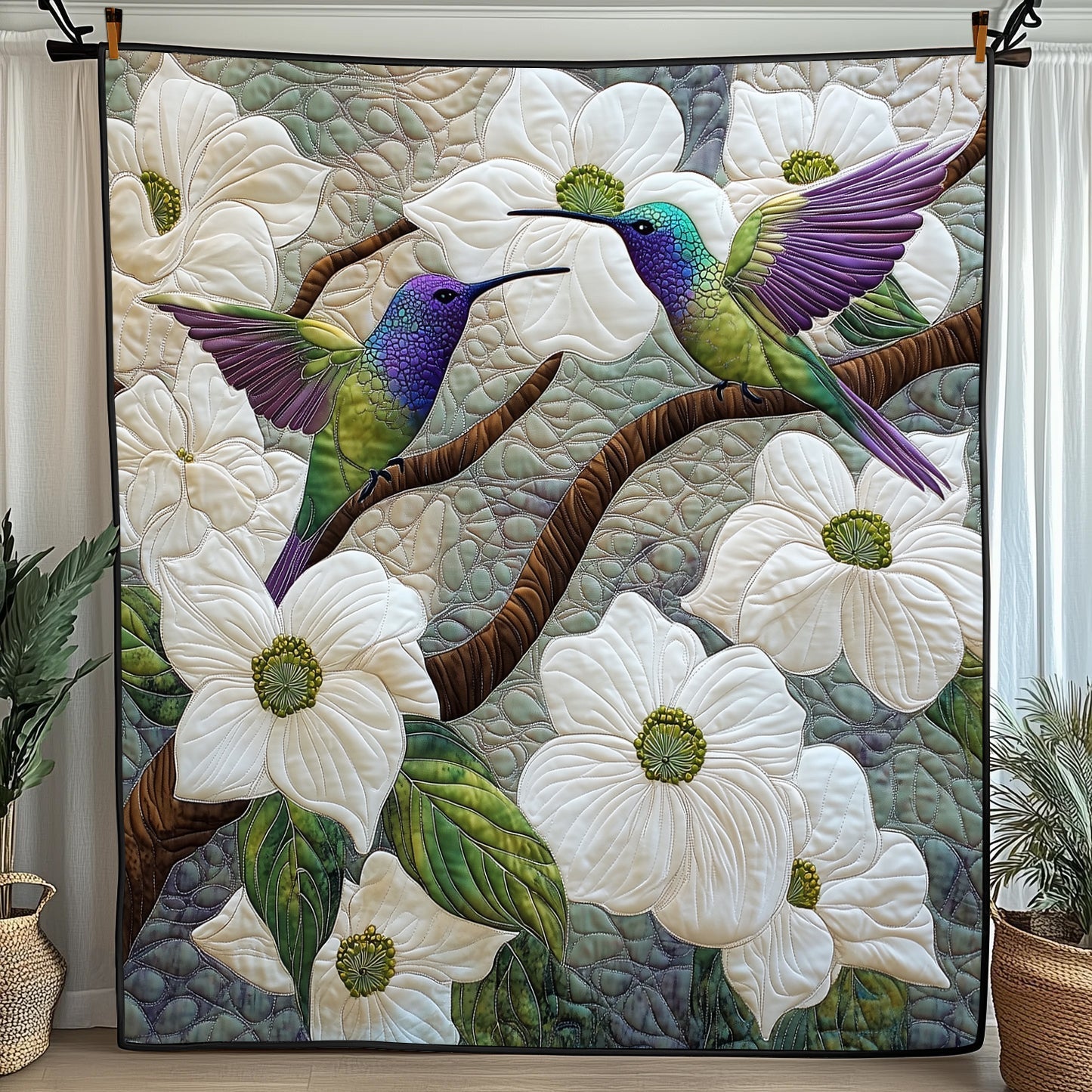 Hummingbird Grace Quilted Blanket GFTONL3516