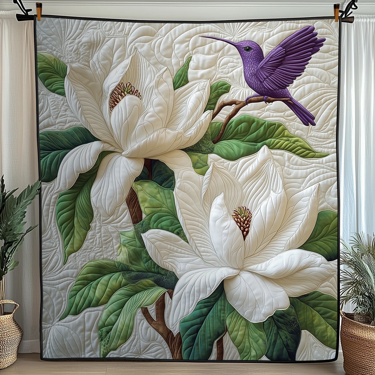 Hummingbird Grace Quilted Blanket GFTONL3518