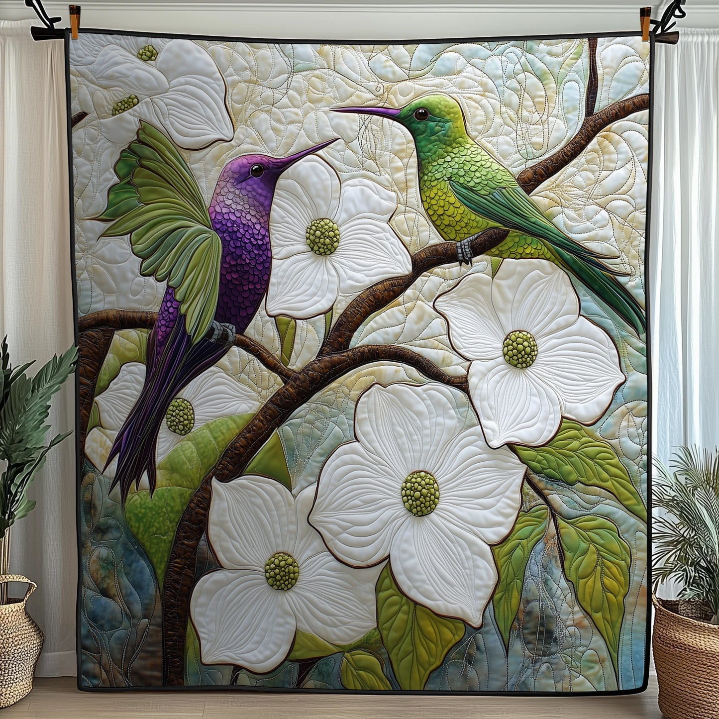 Hummingbird Grace Quilted Blanket GFTONL3519