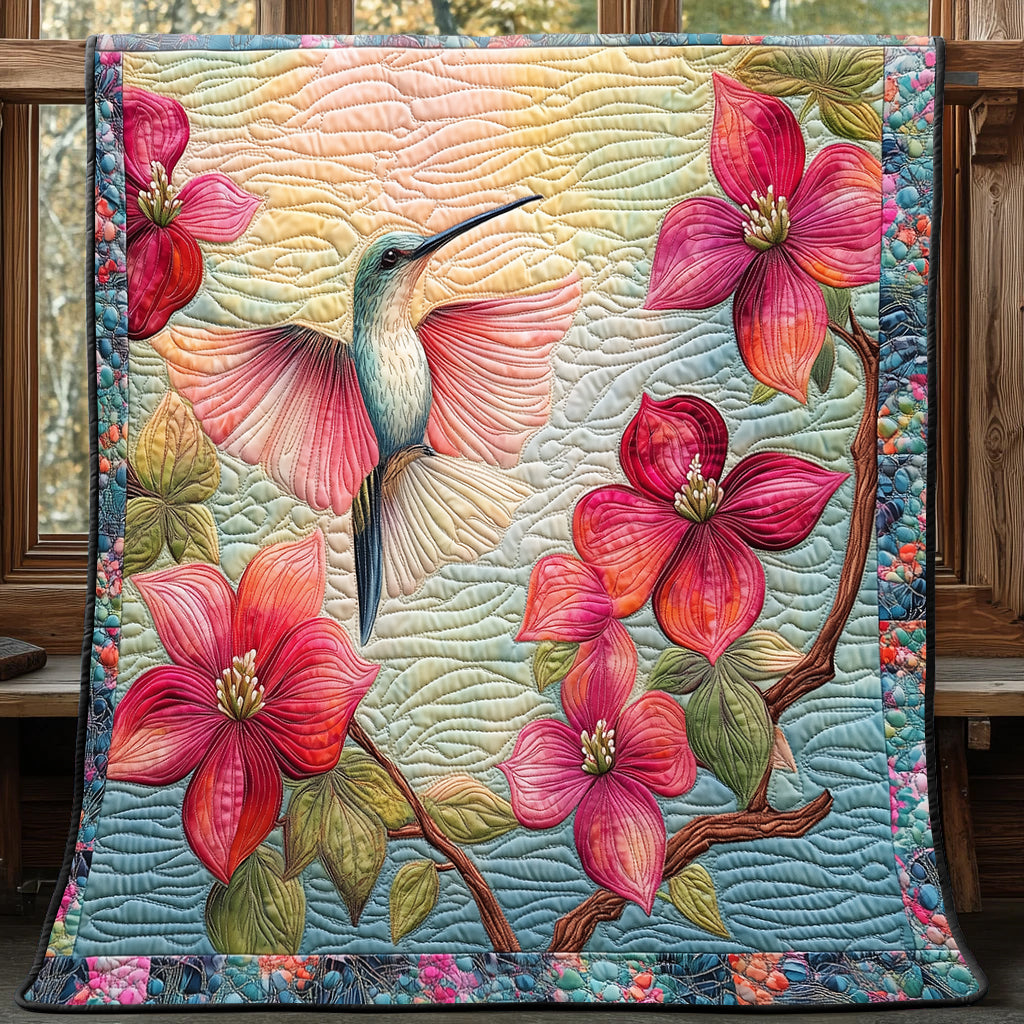 Spring Hummingbird Quilted Blanket GFTONL3527