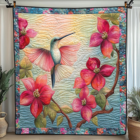 Spring Hummingbird Quilted Blanket GFTONL3527