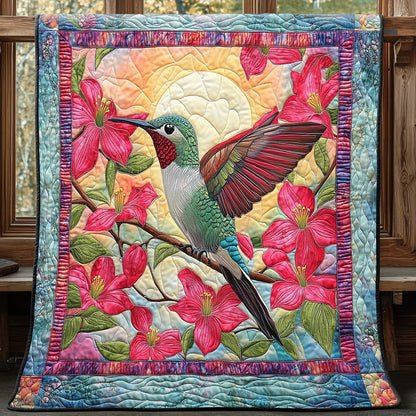 Spring Hummingbird Quilted Blanket GFTONL3528