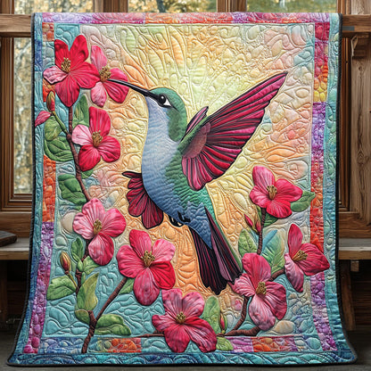 Spring Hummingbird Quilted Blanket GFTONL3529