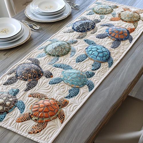 Turtle Charm Quilted Table Runner GFTONL3546
