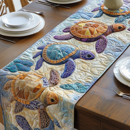 Turtle Charm Quilted Table Runner GFTONL3548